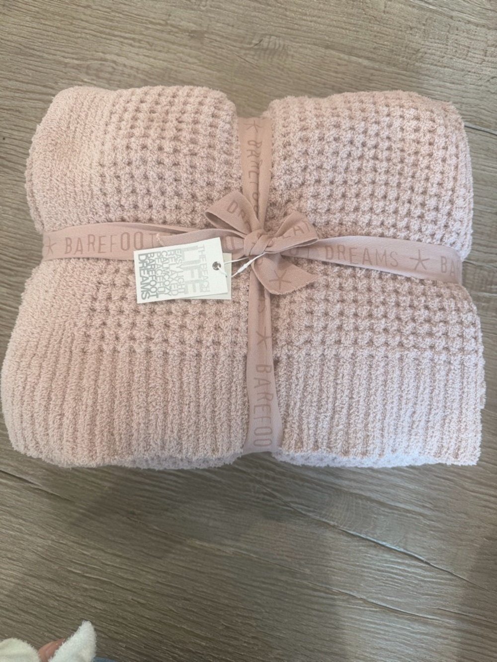 Barefoot Dreams CozyChic Waffle Throw - Willow Blush